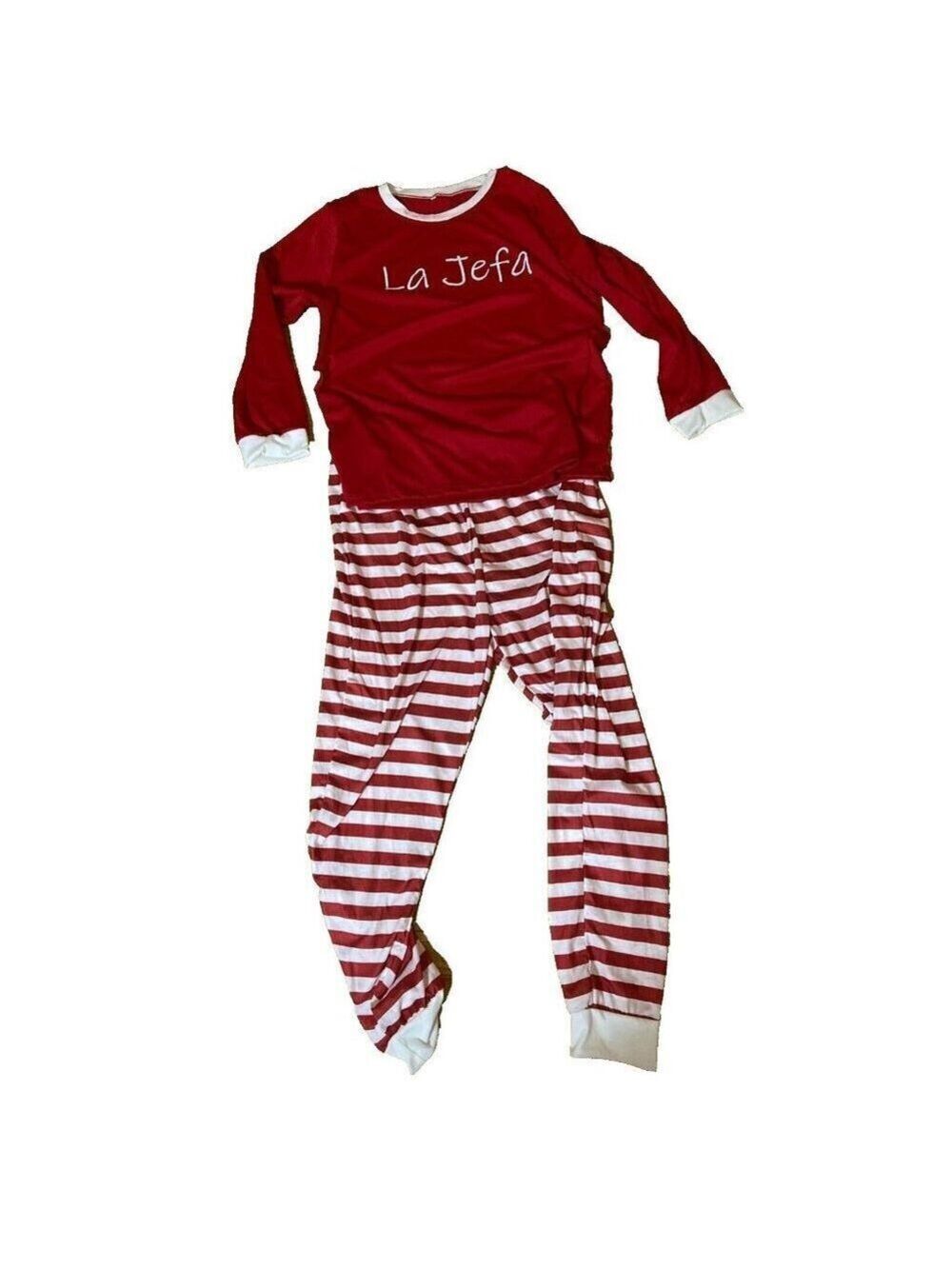 Women Long Sleeve Elastic Waist Christmas Pajamas Set "La Jefa"